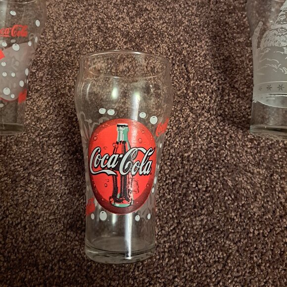 Vintage 1999 Coca-Cola Santa Claus bell-shaped glass& 2 Christmas Snowflakes - Picture 8 of 11